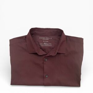 Perry Ellis Men's Dark Brown Casual Shirt